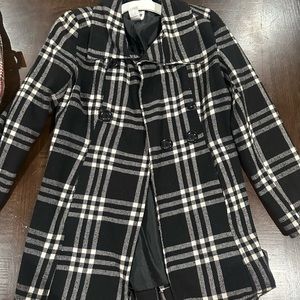 Black plaid jacket, size medium